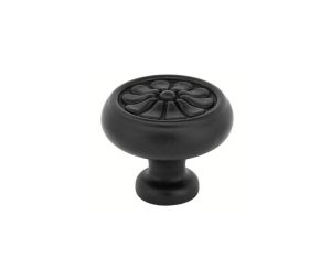 Emtek 86214FB Tuscany Bronze Petal Knob, 1-3/4" Diameter, 1-1/2" Projection, Flat Black Bronze