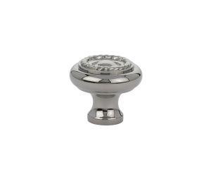 Emtek 86202US14 Traditional, Rope Knob, 1-3/4" Diameter, 1-1/2" Projection, Polished Nickel