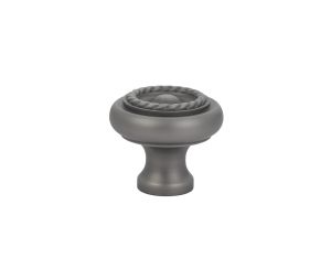 Emtek 86113US15A Traditional, Rope Knob, 1-1/4" Diameter, 1-1/4" Projection, Pewter