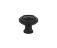 Emtek 86112US19 Traditional, Rope Knob, 1" Diameter, 1" Projection, Flat Black