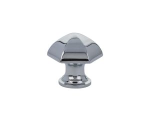Emtek 86204US26 Traditional, Hex Cabinet Knob, 1-7/8" Diameter, 1-3/4" Projection, Polished Chrome