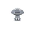Emtek 86119US26 Traditional, Hex Cabinet Knob, 1-1/8" Diameter, 1" Projection, Polished Chrome