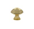 Emtek 86119US3 Traditional, Hex Cabinet Knob, 1-1/8" Diameter, 1" Projection, Polished Brass