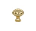 Emtek 86122US3 Traditional, Melon Cabinet Knob, 1-1/4" Diameter, 1-1/4" Projection, Polished Brass