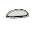 Emtek 86123US14 Traditional, Cup Pull, 1-1/8" Projection, 3" CTC, Polished Nickel