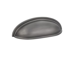 Emtek 86173US15A Traditional, Cup Pull, 1-1/2" Projection, 4" CTC, Pewter