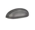 Emtek 86123US15A Traditional, Cup Pull, 1-1/8" Projection, 3" CTC, Pewter