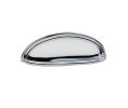 Emtek 86123US26 Traditional, Cup Pull, 1-1/8" Projection, 3" CTC, Polished Chrome