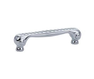 Emtek 86126US26 Traditional, Rope Pull, 1-1/4" Projection, 3-1/2" CTC, Polished Chrome