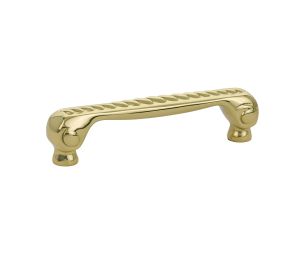 Emtek 86247US3NL Traditional, Rope Pull, 1-1/4" Projection, 6" CTC, Unlacquered Brass