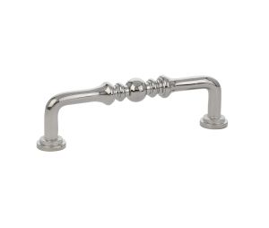 Emtek 86130US14 Traditional, Spindle Pull, 1-1/4" Projection, 4" CTC, Polished Nickel