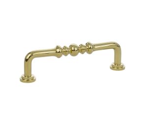 Emtek 86248US3 Traditional, Spindle Pull, 1-1/4" Projection, 6" CTC, Polished Brass