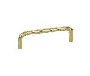 Emtek 86131US3 Traditional, Wire Pull, 1-1/4" Projection, 3" CTC, Polished Brass