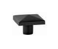 Emtek 86145FB Sandcast Bronze Square Knob, 1-1/4" Dimension, 1" Projection, Flat Black Bronze