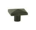 Emtek 86145MB Sandcast Bronze Square Knob, 1-1/4" Dimension, 1" Projection, Medium Bronze