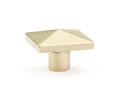 Emtek 86145TWB Sandcast Bronze Square Knob, 1-1/4" Dimension, 1" Projection, Tumbled White Bronze