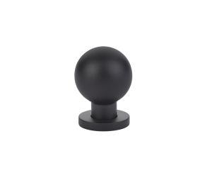 Emtek 86152US19 Contemporary, Globe Knob, 1-1/8" Diameter, 1-1/2" Projection, Flat Black