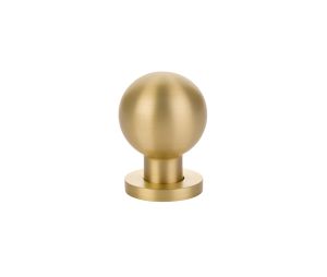 Emtek 86152US3NL Contemporary, Globe Knob, 1-1/8" Diameter, 1-1/2" Projection, Unlacquered Brass