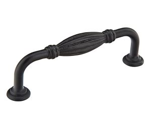 Emtek 86222MB Tuscany Bronze Fluted Fixed Pull, 1-1/2" Projection, 8" CTC, Medium Bronze