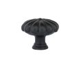 Emtek 86229FB Tuscany Bronze Fluted Knob, 1" Diameter, 1-1/8" Projection, Flat Black Bronze
