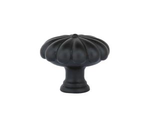 Emtek 86245FB Tuscany Bronze Twist Round Knob, 1-1/4" Diameter, 1-1/4" Projection, Flat Black Bronze