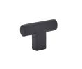 Emtek 86271US19 Contemporary, Trail Knob, 2" Dimension, 1-3/8" Projection, Flat Black