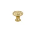 Emtek 86277US3 Ribbon & Reed Knob, 1-1/4" Diameter, 1-1/4" Projection, Polished Brass