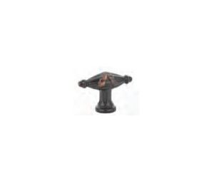 Emtek 86280US10B Ribbon & Reed Finger Knob, 3" Dimension, 1-5/8" Projection, Oil Rubbed Bronze