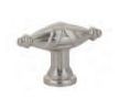 Emtek 86279US15 Ribbon & Reed Finger Knob, 1-3/4" Dimension, 1-1/4" Projection, Satin Nickel