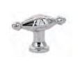 Emtek 86279US26 Ribbon & Reed Finger Knob, 1-3/4" Dimension, 1-1/4" Projection, Polished Chrome