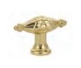 Emtek 86279US3 Ribbon & Reed Finger Knob, 1-3/4" Dimension, 1-1/4" Projection, Polished Brass