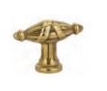 Emtek 86280US7 Ribbon & Reed Finger Knob, 3" Dimension, 1-5/8" Projection, French Antique