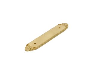 Emtek 86294US3NL Ribbon & Reed Back Plate for Pull, Unlacquered Brass