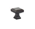 Emtek 86295US10B Geometric Square Knob, 1-1/4" Dimension, 1-1/4" Projection, Oil Rubbed Bronze