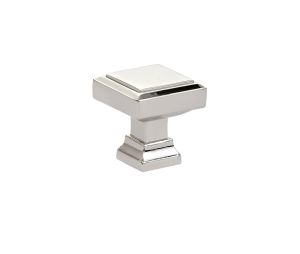 Emtek 86296US14 Geometric Square Knob, 1-5/8" Dimension, 1-5/8" Projection, Polished Nickel