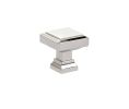 Emtek 86295US14 Geometric Square Knob, 1-1/4" Dimension, 1-1/4" Projection, Polished Nickel
