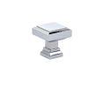 Emtek 86295US26 Geometric Square Knob, 1-1/4" Dimension, 1-1/4" Projection, Polished Chrome