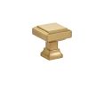 Emtek 86295US4 Geometric Square Knob, 1-1/4" Dimension, 1-1/4" Projection, Satin Brass
