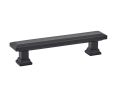 Emtek 86299US19 Geometric Rectangular Pull, 1-1/8" Projection, 3" CTC, Flat Black