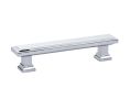 Emtek 86299US26 Geometric Rectangular Pull, 1-1/8" Projection, 3" CTC, Polished Chrome