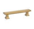 Emtek 86299US4 Geometric Rectangular Pull, 1-1/8" Projection, 3" CTC, Satin Brass