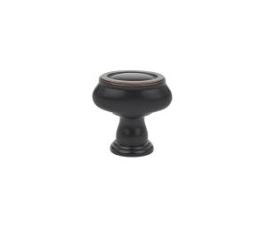 Emtek 86306US10B Geometric Oval Cabinet Knob, 1-3/4" Dimension, 1-1/2" Projection, Oil Rubbed Bronze