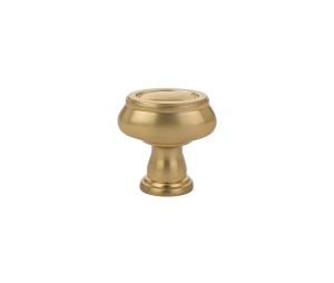 Emtek 86304US4 Geometric Oval Cabinet Knob, 1-1/4" Dimension, 1-1/4" Projection, Satin Brass