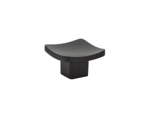 Emtek 86318US19 Mid Century Modern, Basin Knob, 1-5/8" Dimension, 1" Projection, Flat Black