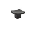 Emtek 86317US19 Mid Century Modern, Basin Knob, 1-1/4" Dimension, 3/4" Projection, Flat Black
