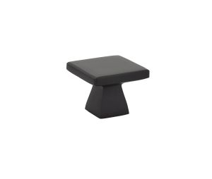 Emtek 86319US19 Mid Century Modern, Podium Knob, 1-1/4" Dimension, 1-1/8" Projection, Flat Black