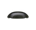 Emtek 86326FB Sandcast Bronze Ranch Bin Pull, 1" Projection, 3" CTC, Flat Black Bronze