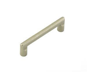 Emtek 86333TWB Sandcast Bronze Rail Pull, 1-1/4" Projection, 3-1/2" CTC, Tumbled White Bronze