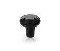 Emtek 86338FB Sandcast Bronze Barn Knob, 1" Diameter, 1" Projection, Flat Black Bronze