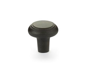 Emtek 86338MB Sandcast Bronze Barn Knob, 1" Diameter, 1" Projection, Medium Bronze
